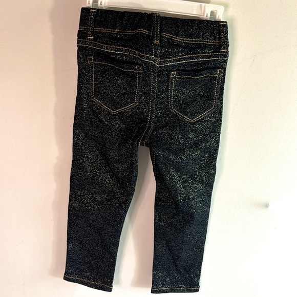 🆕Jordache Girls 2T Glitter Sparkle Dark Wash Denim Jean Style Stretch Jeggings - Picture 5 of 12